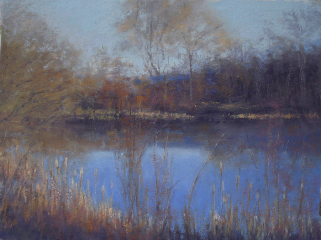 Winter's Blues pastel Of Time and the River