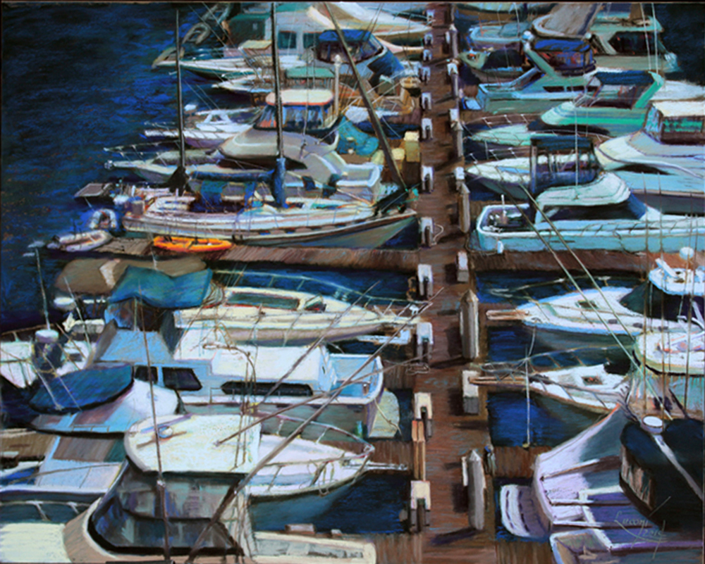 LuconiWinner_DockSeries.OrangeDinghy_16x20Pastel_72dpi